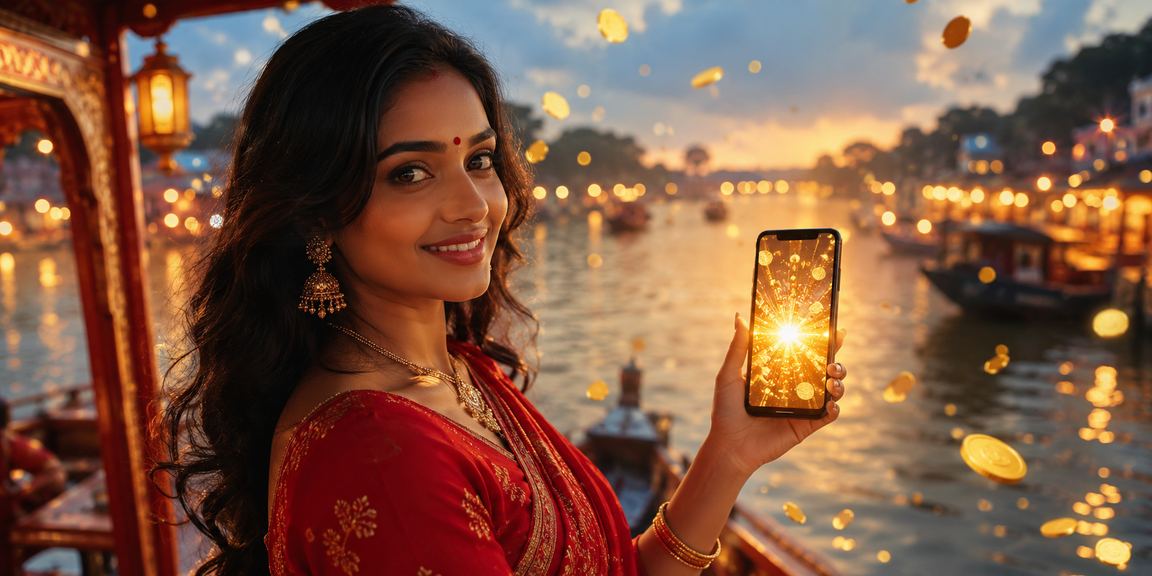 বরিশালে শাড়ি পরিহিতা মোবাইলে বেটিং উপভোগ করছেন