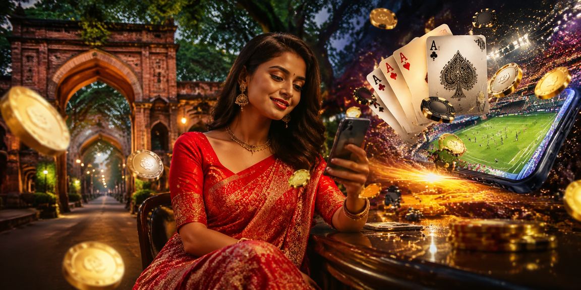 রাজশাহীতে শাড়ি পরিহিতা পোকার গেম উপভোগ